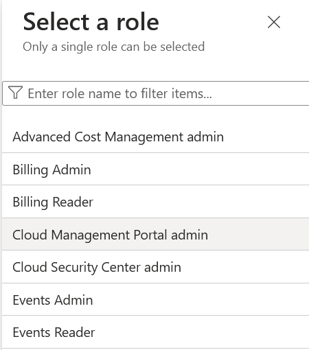 Azure InSpark CMP Add a Role