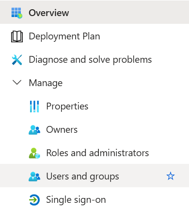 Azure InSpark Cloud Management Portal Users and Groups