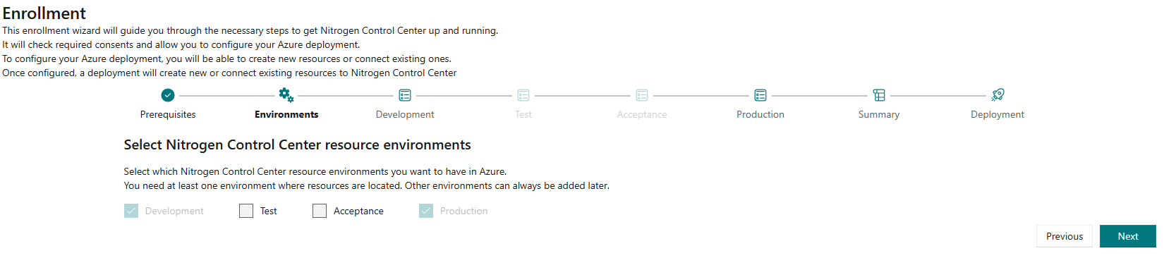 "NCC Enrollment Environments"