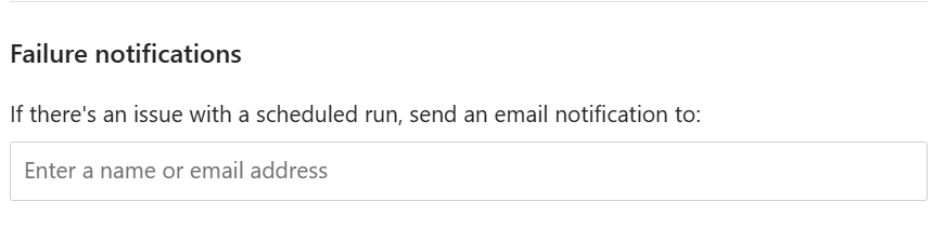 Configure Failure Notifications