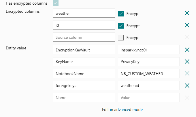 Encryption foreignkeys example