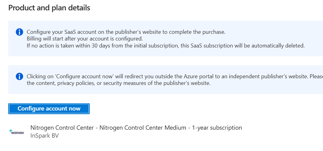 Configure account