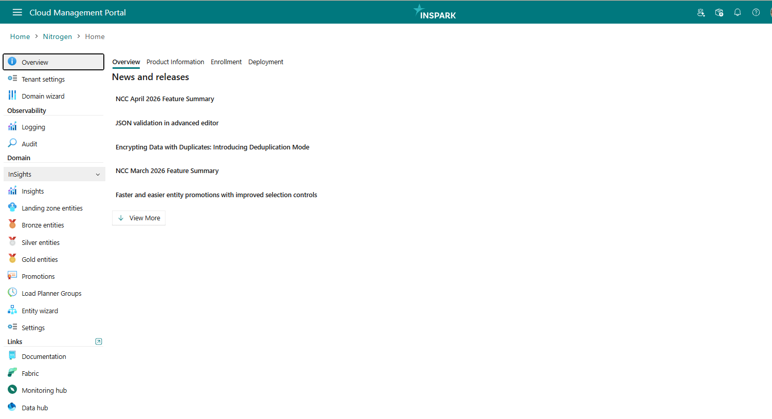 NCC portal screenshot