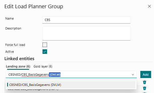 Adding Entities to the Load Planner Group